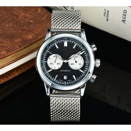 2024 New Han Brand HAMIL Two Eyes Quartz Watch Mesh Belt with Same Price for Men's Nordic Literature and Leisure