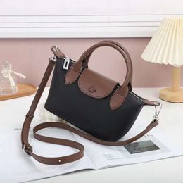 Shop Crossbody Bag Cheap Export Genuine Leather Handbag Womens Small Single Shoulder Contrasting Colour Trendy Dumpling Versatile Mobile PhoneVGSS