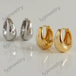 Modedesigner Ohrringe für Frau Orecchini plattiert Silber Gold Hoop Ohrringe Circle Studs Party Hochzeit Schmuck Hochqualität Retro ZL137 F4