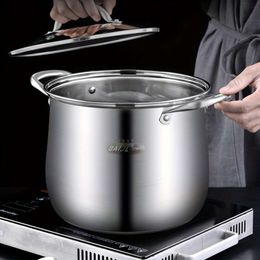 1pc, Stainless Steel Steamer Pot with Lid 9.44''/24cm Universal Induction, Gas, Electric Stove - Kitchen Utensil and Gadget for Healthy Cooking