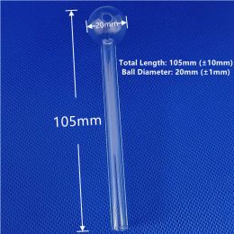 4.1 inch Thick Pyrex Glass Oil Burner Pipe Transparent Handcraft Nail Tobacco Herb Burning Smoking Hand Water Tube Accessories Tool LL