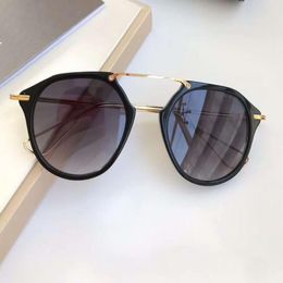 Gold Brush Black Pilot Sunglasses for Men Grey Lenses Shades 119 Sun Glasses sunglasses eye wear New with box4528253
