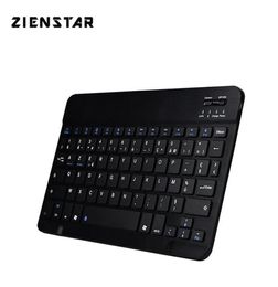Zienstar 10inch Azerty French Aluminum Mini Wireless Keyboard Bluetooth for Apple IOS Android Tablet Windows PC Lithium Battery 216765543