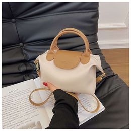 Handbag Store Wholesale Retail New Niche Contrasting Colour Womens Backpack 2024 Fashionable and Stylish Hand-held Dumpling Bag Texture Crossbody8V1P