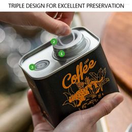 Storage Bottles 150g Airtight Coffee Container Portable Outdoor Camping Tin Box Freshness Preservation Kitchen Organiser Friends Gifts