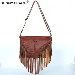 Shoulder Bags Fashion American Women Luxury Bag Female Special Fringe PU Leather Handbags Tassel