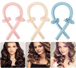 Hair Curler Heatless Curlers for Long to Sleep in Overnight No Heat Silk Curls Headband Ribbon and Flexi Rods Accessories 2203041597429