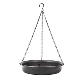 Other Bird Supplies Hanging Feeder Balcony Garden Adjustment Bath Chain Hook Plastic Plate Dark Grey Easy To Instal