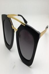 New spr sunglasses 09Q sunglasses italy luxury vintage retro style popular metal frame gold middle eyewear for women come with cas6069491