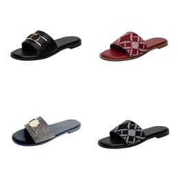 Designer Sandals Slides Slipper Flipflop Lock it Flat Mule Women Men Shoes Summer Flats Slide Flipflops Leather Comfort Slider Flip Flops Fashion Slides Sandal 36-42