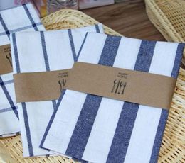 4060cm Cotton Linen Striped Plaid Mats Placemat Brief Table Decoration Napkins Towels Kitchen Background Tablecloth Tableware Pad6890621