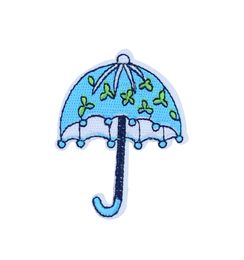 10PCS Umbrella Patches for Clothing Bags Iron on Transfer Applique Blue Patch for Kids Jeans DIY Sew on Embroidery Badge1384067