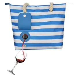 Storage Bags Wine Tote Bag Portable Beach Purse With H-idden Dispenser Insulated Large Cooler Bladder