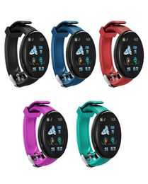 D18 Smart band Bracelet Color Touch screen D18S Wristbands Tracker SmartWatch Blood Pressure Wristband IP65 Waterproof Heart Rate 9908743