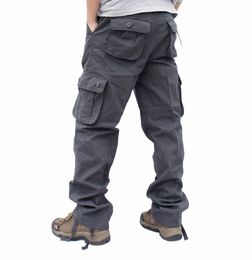 2023 Cargo Pants Men Six Pockets Tactical Military Straight Slacks Pant Overalls Zipper Casual Cott Trousers Male Clothing G3xw#