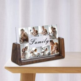 Frame Custom Family Photo Frame Home Desktop Display Personalised Birthday Gifts Ideas for Husband Wife Picture Collage Frame Keepsake