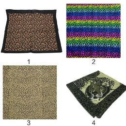 Scarves Bohemian Vintage Leopard Print Unisex Cotton Square Scarf Outdoor Cycling 449B