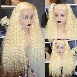 613 Curly Human Hair Wigs for Women Coloured 13x4 13x6 Hd Lace Frontal Deep Wave Wigs Blonde Water Wave Lace Front Wig Glueless