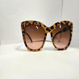 Full frame bright nickel metal bright black transfer paper with tiger pattern cat eye sunglasses womens sunglasses women oversized2287863