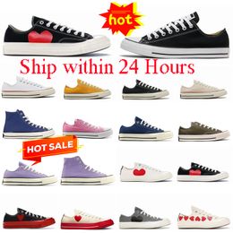 Designer Shoes Canvas 1970s Sneaker men women Classic Big Eyes Thick Bottom platform Black White Run Star 35-44