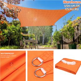 Awnings Yeahmart 5X3M 4X3M 3X2M Shade Sails 185GSM Rectangle Awning Canopy Tent UV Block for Patio Garden Pools Outdoor Facility