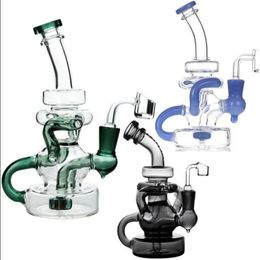 7.8 inchs BIg Glass Bong Hookahs Klein Recycler Oil Rigs Feb Egg Water Bongs Smoke Pipes Heady Oil Rig With 14mm Banger