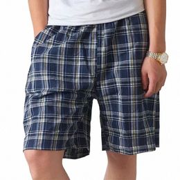 shorts Male Short Plaid Slee Underwear Mens Cott Loose Pants Comfortable Boxers Sleepwear Homewear Casual Underpants O2S3#