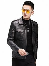 men's Winter Genuine Leather Jackets Motorcycle Flight Pilot Bomber Jackets Men Hombres Outdoor Trench Male Aviator Coat U2Zd#