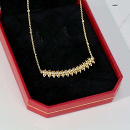 Modische Halskette mit Anhänger im klassischen Stil der Clash-Serie für Mann und Frau, Weidenspitze, vergoldet, hochwertiger Schmuck, Geschenk