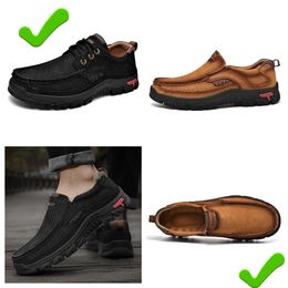 New selling leather shoes men genuine leather oversized loafers casual leather shoes hiking shoes GAI MALE high Quality bigsize Luxury Designer comfortable