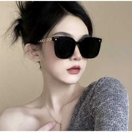 New Sunglasses for Women with Advanced Sense of Ins Net Red Sunscreen Korean Version Large Frame Thin Round Face Tidal
