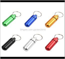 Bottles Jars Aluminium Waterproof Bottle Holder Container Keychain Key Chain Pill Box Jar Storage 48Mm17Mm Stash Wb3359 Flae2 R6Lrm8878118