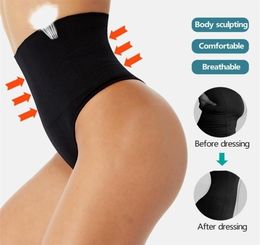 Women Thong Panty Shaper High Waist Tummy Control Panties Slimming Underwear Waist Trainer Shaping Briefs Butt Lifter Shapewear 226533912