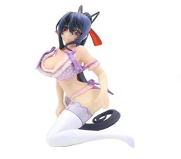 High School DxD Action Figure Anime Model Himejima Akeno Queen Sexy Lace Stockings PVC 30CM Statue Collectible Toy Q07224509376