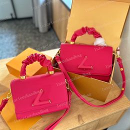 Spring/Summer Candy Colour Designer Twist Lock Chain Bag TWIST Handbag Women's Box Bag Fashion Shoulder Bag Crossbody Bag