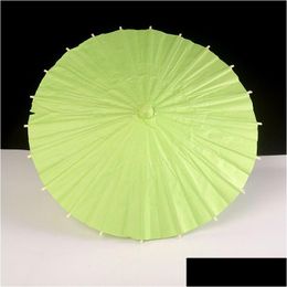 Umbrellas Bridal Parasols White Paper Chinese Traditional Craft Children Painting Umbrella Ninos Pintando Paraguas En Schilderen Drop Dhjfu