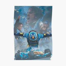 Calligraphy Fernando Alonso 2005 2006 Poster Decoration Funny Print Decor Art Painting Mural Vintage Room Modern Wall Home Picture No Frame