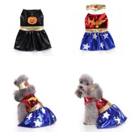 Dresses Halloween Pet Dog Dress Halloween Costumes Dress Pet Supplies Wizard Dog Costume Bat Skirt for Small Dogs Cat Puppy Chihuahua