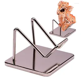 Decorative Plates Rock Holders For Display Metal Arms Easel Holder With Base Agate Crystals Seashell And Gemstone Decor