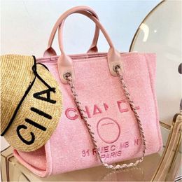 Beach Letter Luxury Bags CC Totes Handbag Fashion Canvas Bag Womens Ladies Brand Ch Embroidered Tote Designer Handbags Female Shopping Cross Body Backpack PYZP