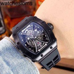 RichaMill Swiss ZF Factory Watch Watch Luxury Mechanical Mens Same Barrel Bull Male Student Trend Calendar Sports Silicone Non