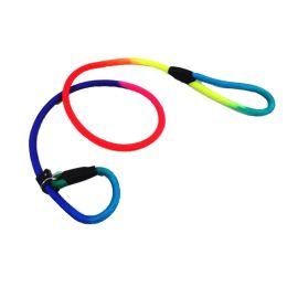 Leashes Rainbow Pet Dog Nylon Rope Training Leash Slip Lead Strap Adjustable Traction Collar 11 LL