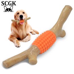 Toys Dog Toys Aggressive Chewing Tough Big Nylon Rubber Teething Stick Real Maple Wood Flavour for Large Medium Breed Dog accessories
