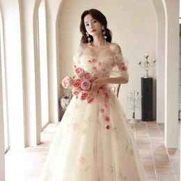 French Banquet Evening Dress Sen Style Spring Haute Couture 2024 New Temperament Adult Gift Princess Hosting High-end