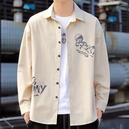 Men's Casual Shirts Long Sleeved Shirt For Men High Quality Cotton Top Korean Version Of Harajuku Street Clothing House Wear