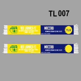 Accessories 145*18 cm Size Conference AEK Larnaca VS TLV Scarf for Fans Doublefaced Knitted TL007