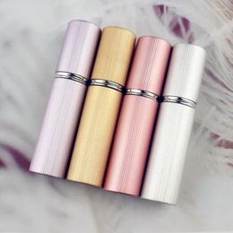 Storage Bottles 1PC 5ml Perfume Glass Empty Aluminum Atomizer Metal Portable Travel Parfum Spray Bottle Vials