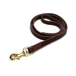 Leashes Suture Real Leather large Dog Leash pet Walking training Lead Genuine Leather dog Traction rope for small Medium big Dogs