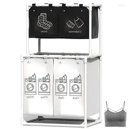 Laundry Bags Sorter Basket Bins For Cloth Compartment Organizing Organization And Storage Tall Bag