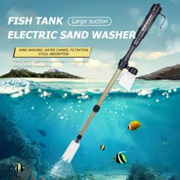 Tools Aquarium Electric Gravel Cleaner Fish Tank Water Change Pump Cleaning Tools Water Changer Syphon Water Philtre Pump Sand Washer